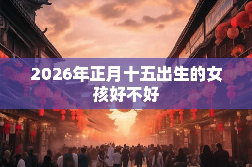 2026年正月十五出生的女孩好不好