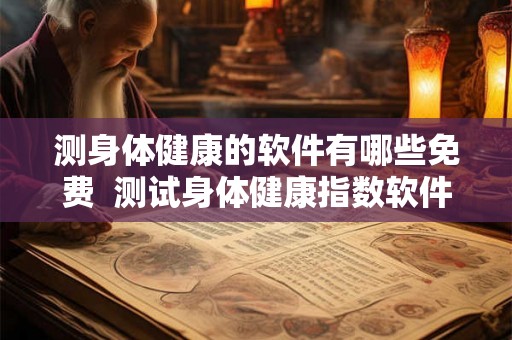测身体健康的软件有哪些免费  测试身体健康指数软件