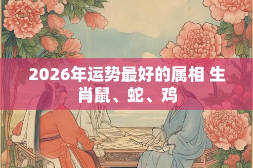 2026年运势最好的属相 生肖鼠、蛇、鸡