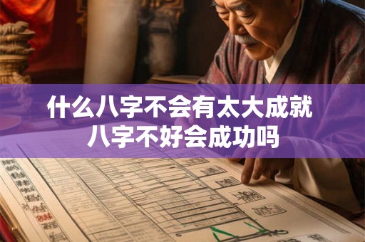 什么八字不会有太大成就 八字不好会成功吗