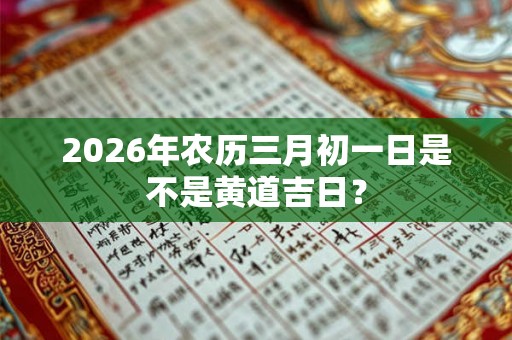 2026年农历三月初一日是不是黄道吉日? 2026年农历三月初一日是不是黄道吉日?