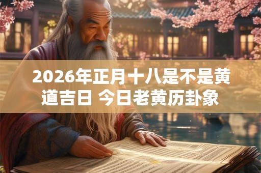 2026年正月十八是不是黄道吉日 今日老黄历卦象
