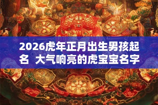 2026虎年正月出生男孩起名  大气响亮的虎宝宝名字