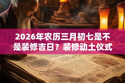 2026年农历三月初七是不是装修吉日？装修动土仪式是什么？