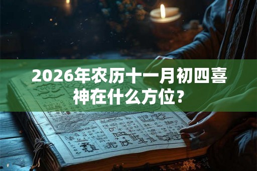 2026年农历十一月初四喜神在什么方位？