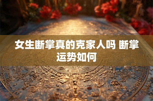 女生断掌真的克家人吗 断掌运势如何