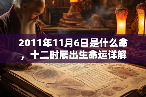2011年11月6日是什么命，十二时辰出生命运详解