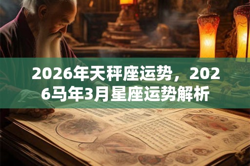 2026年天秤座运势,2026马年3月星座运势解析 2026年天秤座运势,2026马年3月星座运势解析