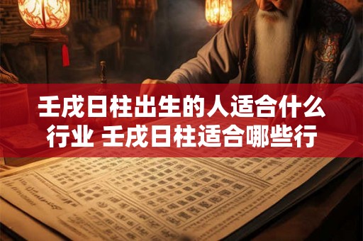 壬戌日柱出生的人适合什么行业 壬戌日柱适合哪些行业