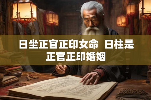 日坐正官正印女命  日柱是正官正印婚姻