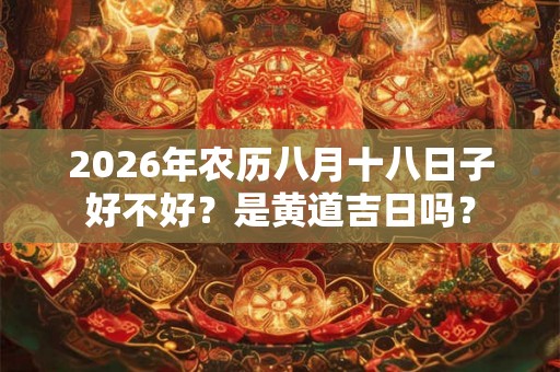 2026年农历八月十八日子好不好？是黄道吉日吗？