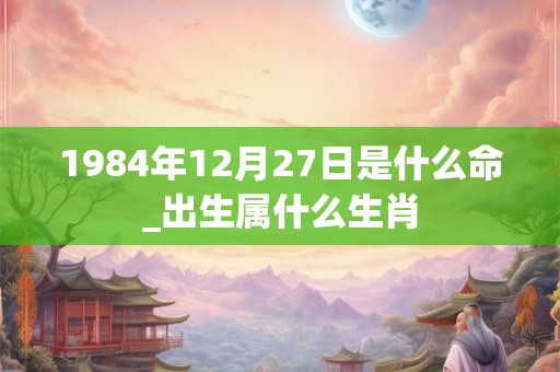 1984年12月27日是什么命_出生属什么生肖