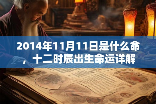 2014年11月11日是什么命，十二时辰出生命运详解