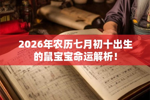 2026年农历七月初十出生的鼠宝宝命运解析！