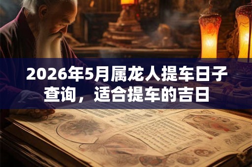 2026年5月属龙人提车日子查询，适合提车的吉日