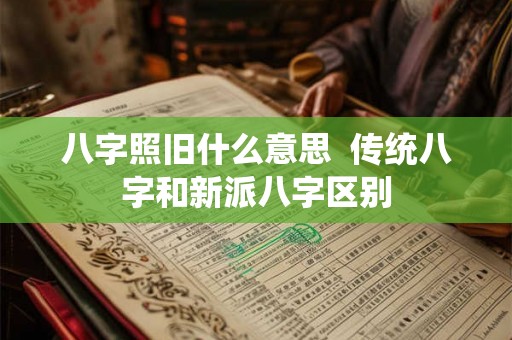八字照旧什么意思  传统八字和新派八字区别