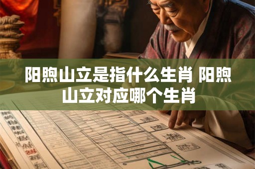 阳煦山立是指什么生肖 阳煦山立对应哪个生肖