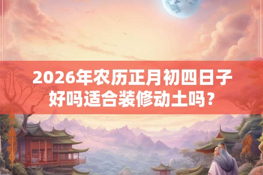 2026年农历正月初四日子好吗适合装修动土吗？