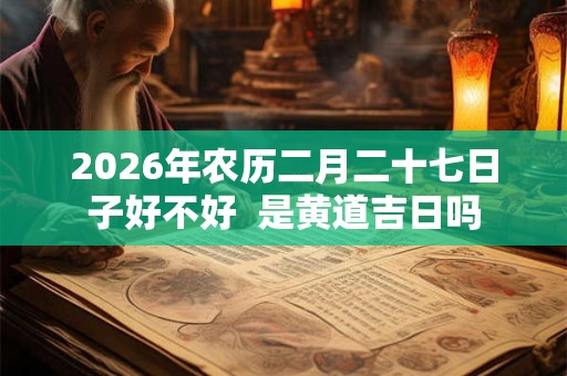 2026年农历二月二十七日子好不好  是黄道吉日吗