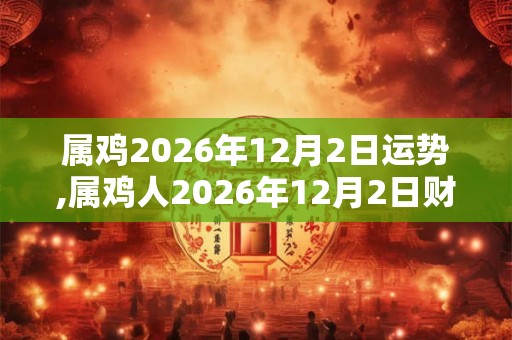 属鸡2026年12月2日运势,属鸡人2026年12月2日财运,生肖鸡2026年12月2日运势