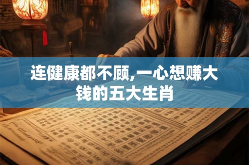 连健康都不顾,一心想赚大钱的五大生肖