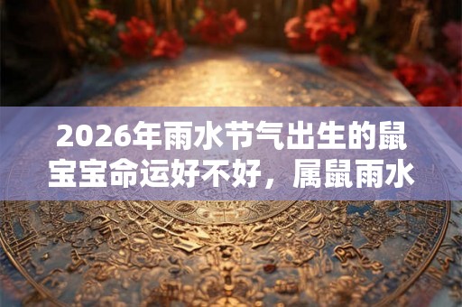 2026年雨水节气出生的鼠宝宝命运好不好,属鼠雨水出生命格解析 2026年雨水节气出生的鼠宝宝命运好不好,属鼠雨水出生命格解析