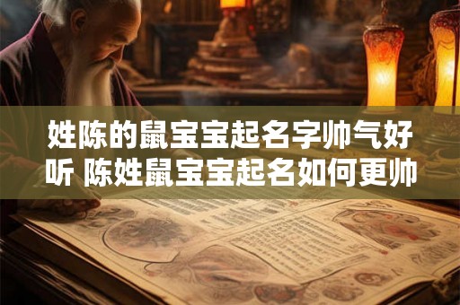 姓陈的鼠宝宝起名字帅气好听 陈姓鼠宝宝起名如何更帅气