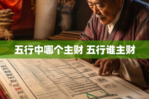 五行中哪个主财 五行谁主财
