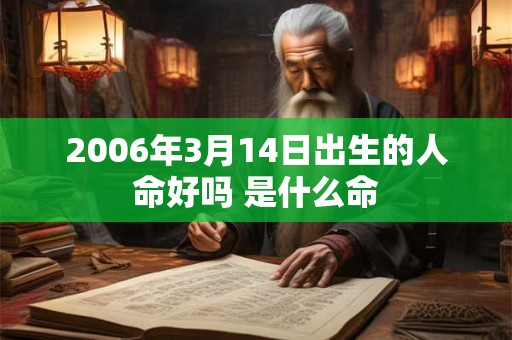 2006年3月14日出生的人命好吗 是什么命
