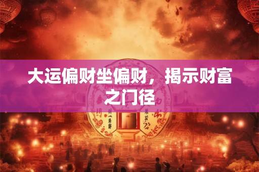 大运偏财坐偏财，揭示财富之门径
