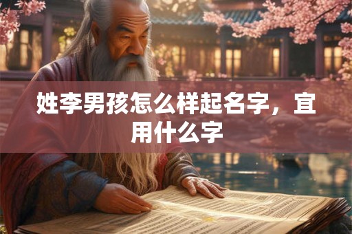 姓李男孩怎么样起名字，宜用什么字