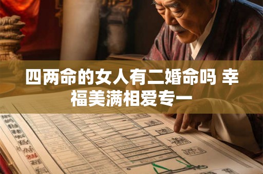 四两命的女人有二婚命吗 幸福美满相爱专一