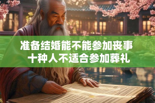 准备结婚能不能参加丧事  十种人不适合参加葬礼
