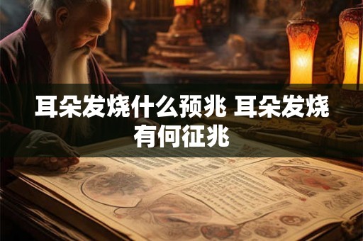 耳朵发烧什么预兆 耳朵发烧有何征兆 耳朵发烧什么预兆 耳朵发烧有何征兆