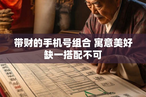 带财的手机号组合 寓意美好缺一搭配不可