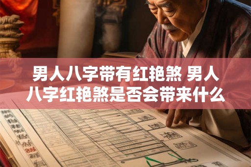 男人八字带有红艳煞 男人八字红艳煞是否会带来什么影响