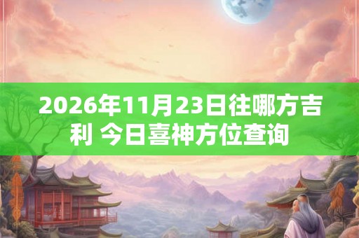 2026年11月23日往哪方吉利 今日喜神方位查询 2026年11月23日往哪方吉利 今日喜神方位查询