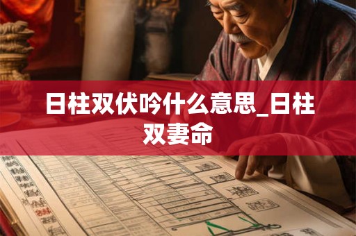 日柱双伏吟什么意思_日柱双妻命