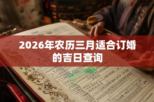 2026年农历三月适合订婚的吉日查询