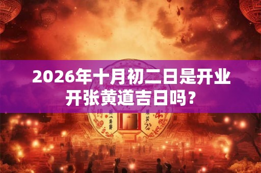 2026年十月初二日是开业开张黄道吉日吗？