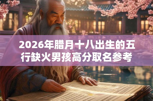 2026年腊月十八出生的五行缺火男孩高分取名参考