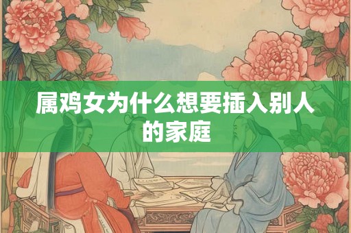 属鸡女为什么想要插入别人的家庭 属鸡女为什么想要插入别人的家庭