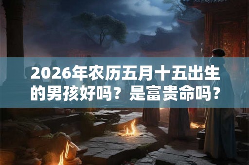 2026年农历五月十五出生的男孩好吗？是富贵命吗？