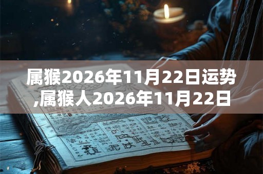 属猴2026年11月22日运势,属猴人2026年11月22日财运,生肖猴2026年11月22日运势