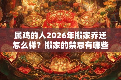 属鸡的人2026年搬家乔迁怎么样？搬家的禁忌有哪些？