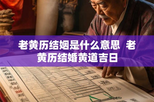 老黄历结姻是什么意思  老黄历结婚黄道吉日