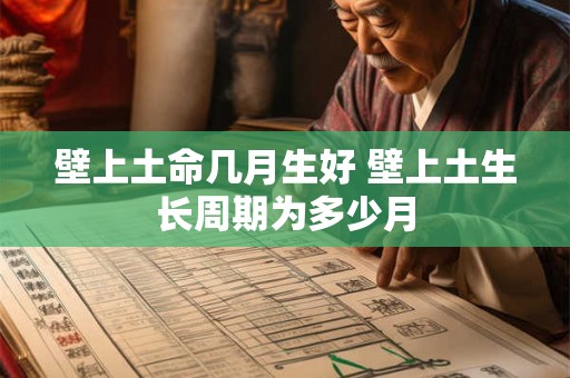 壁上土命几月生好 壁上土生长周期为多少月 壁上土命几月生好 壁上土生长周期为多少月