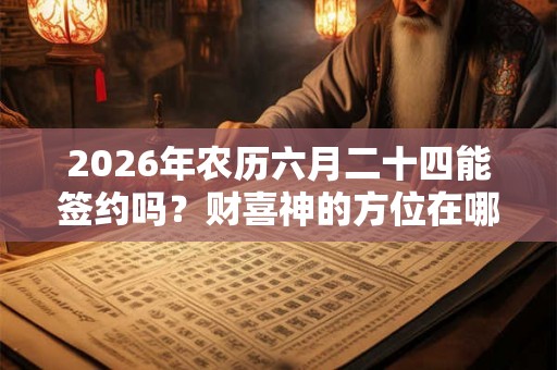 2026年农历六月二十四能签约吗？财喜神的方位在哪？