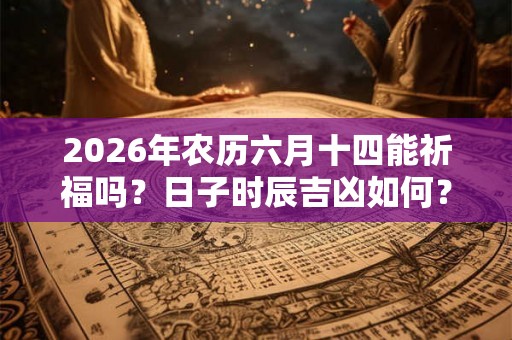 2026年农历六月十四能祈福吗?日子时辰吉凶如何? 2026年农历六月十四能祈福吗?日子时辰吉凶如何?