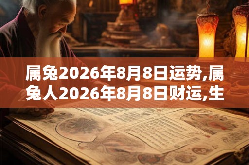 属兔2026年8月8日运势,属兔人2026年8月8日财运,生肖兔2026年8月8日运势